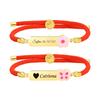 Personalized Baby Name Bracelet, Red String Adjustable,charms Flower Butterfly Stainless Steel Bar ID Bracelet for Kid Child