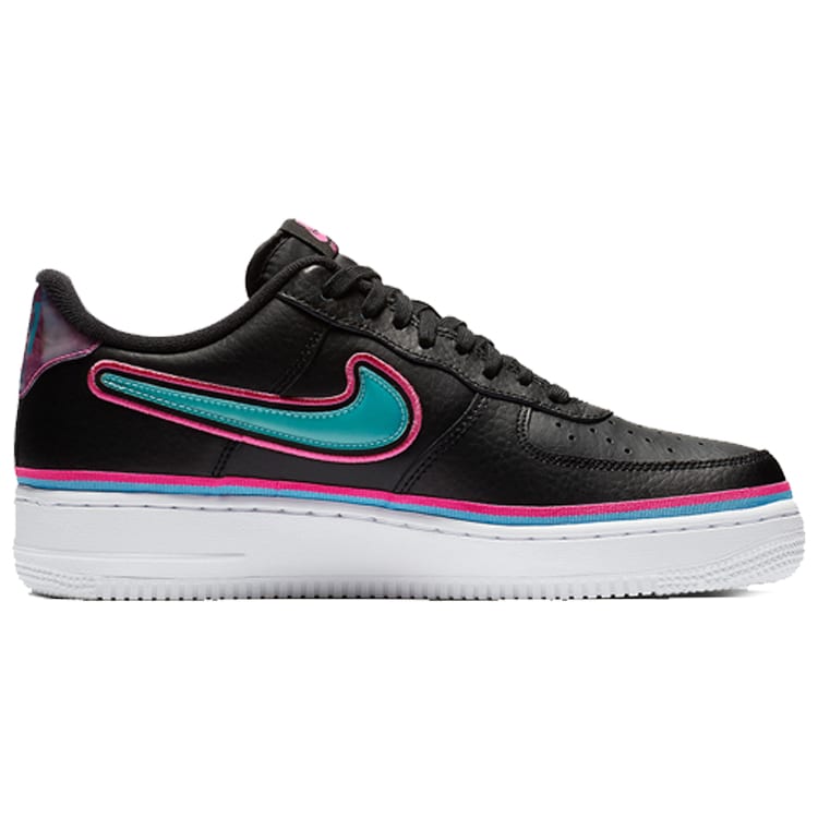 Nike Air Force 1 Low Sport Nba Черный Синий Гейл Лазерный Фуксия AJ7748-002