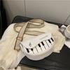 New Piano Keys Trendy Shoulder Bag Casual Versatile Temperament Saddle Bag Niche Design Messenger Bag