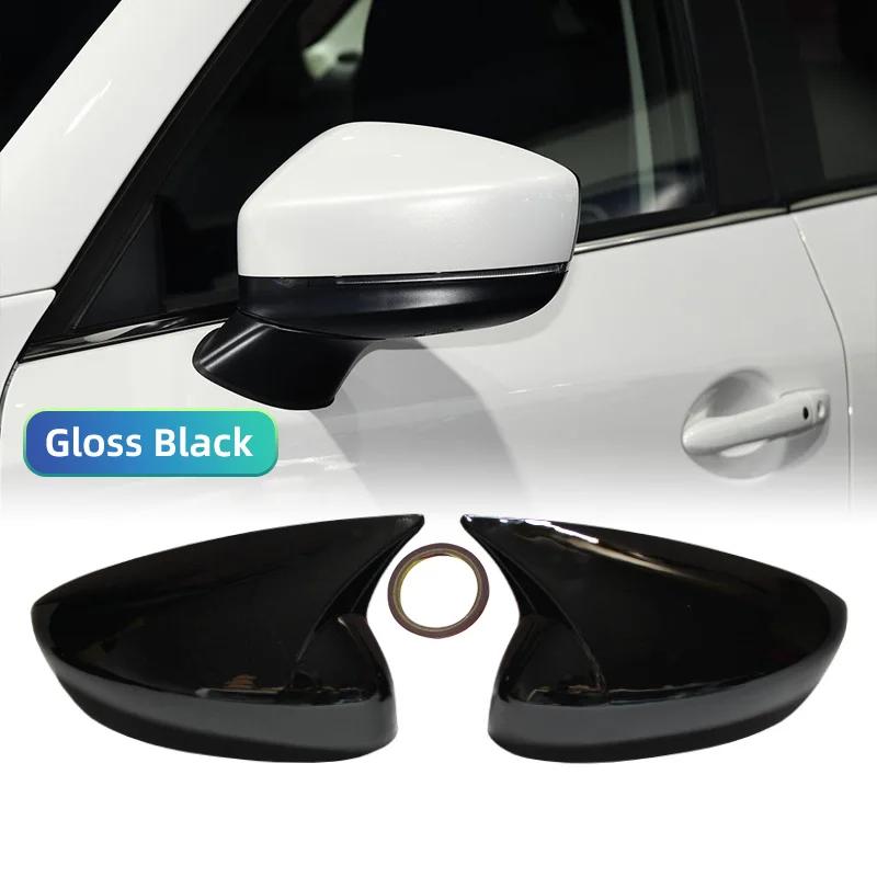 2pcs Replacement Carbon Fiber Pattern Rearview side Mirror cover caps For Mazda CX5 CX-5 2017-