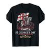Men's Outfit Suggestion for St. George's Day Featuring a Knight on Horseback And a Saint George T-Shirt, St George Flag T Shirt, St George Flag, Men