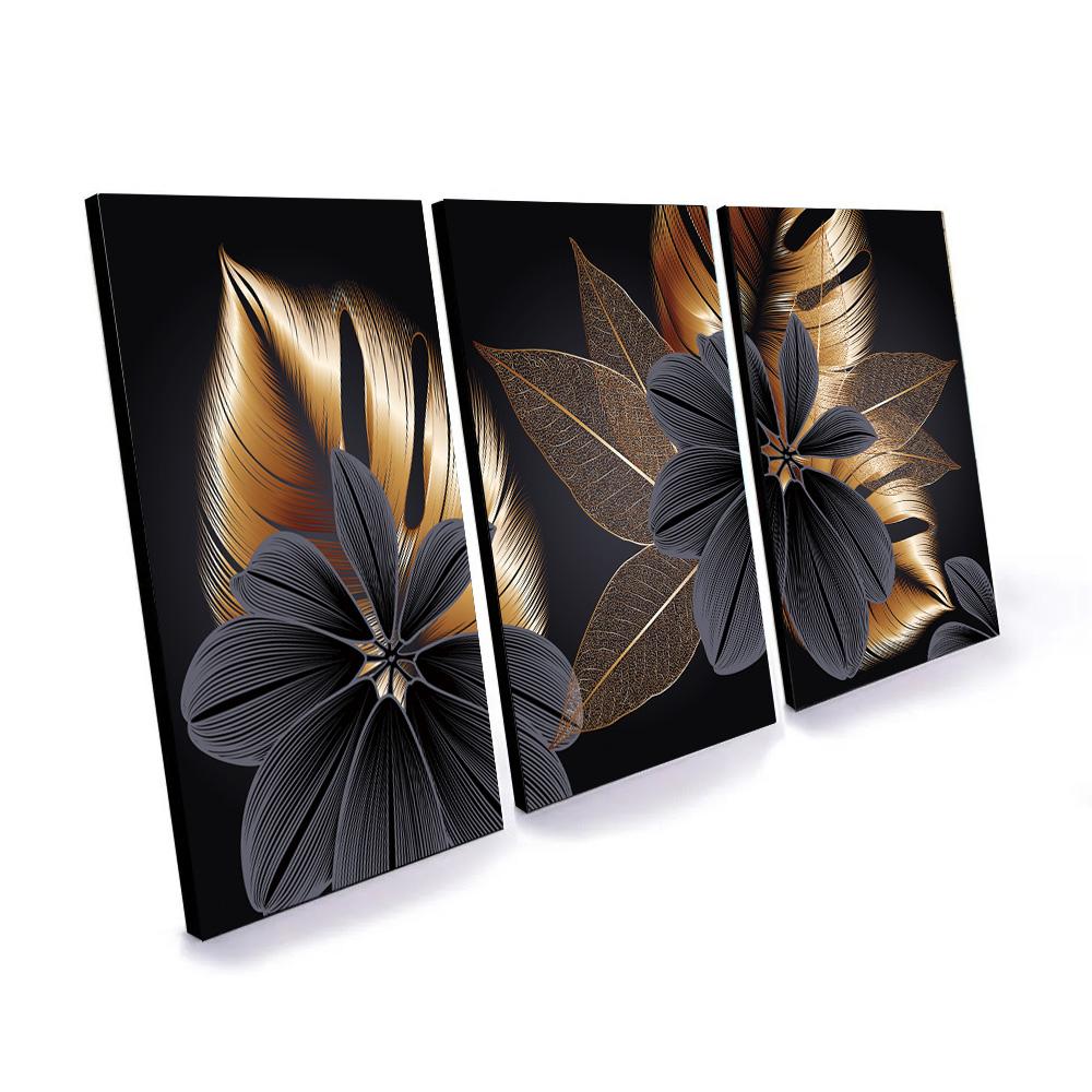 Abstract Golden Tree Leaves Canvas Art Posters and Prints Modern Fashion Luxury Paintings On the Wall Art Pictures Home Decor