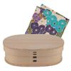 Odate Kogeisha Akita Cedar Magewappa Bento Bento Small Furoshiki Set Purple Blue Bento Box Lunch Box Wappa Wooden Bento in Japan Urethane Paint