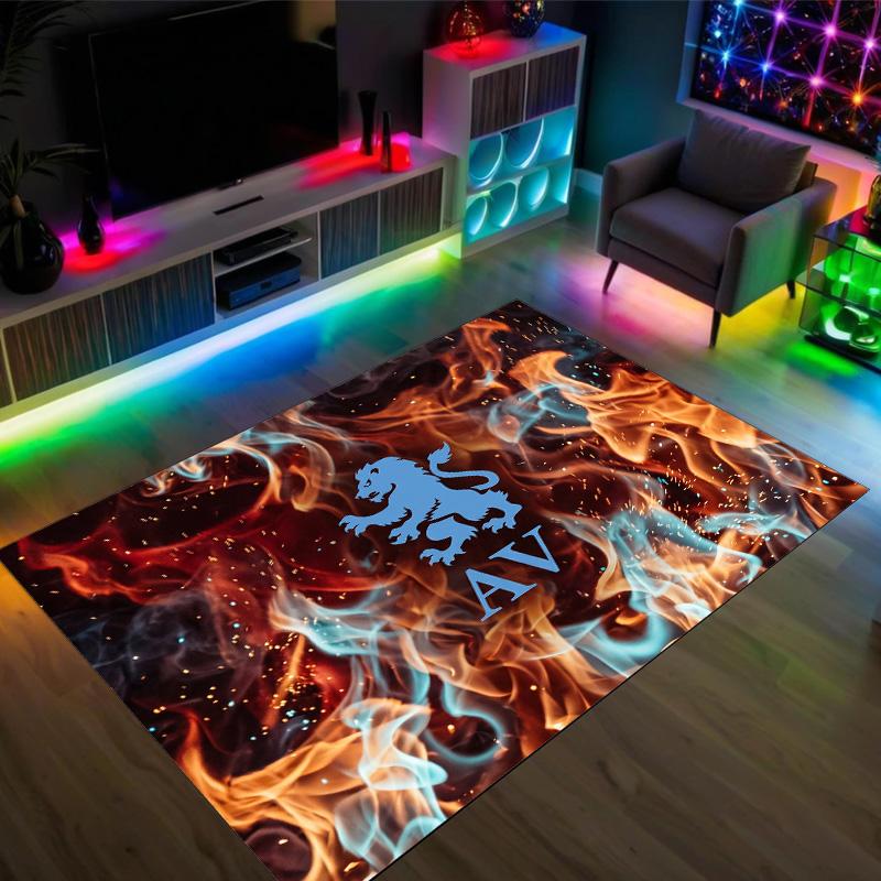 Aston Villa Football Design Crystal Velvet Carpet Cozy Non?Slip Printed Rug For Bedroom Living Room Entrance