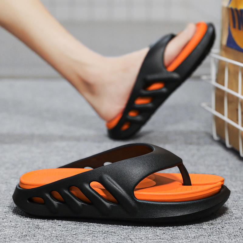 Pallene Men Fashion Casual Summer Sandals Beach Slippers For Men Thick Bottom Flip Flops Men Home Non-Slip Bathroom Slides