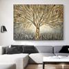 Абстрактное искусство, картина маслом золотого дерева, современные принты, фотографии и постеры, скандинавское украшение для гостиной, стены дома, Куадрос