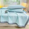 JingJingRS Summer Ice Silk Fitted Sheet Mat Set