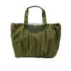 1343 Soft Pleated A4 Horizontal Tote Bag SC Medium Pumpkin [Rootote] (02 Khaki)
