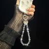 With Clip Mobile Phone Lanyard Short Love Phone Pendant Crystal Beads Phone Chain  Female Lady Girl