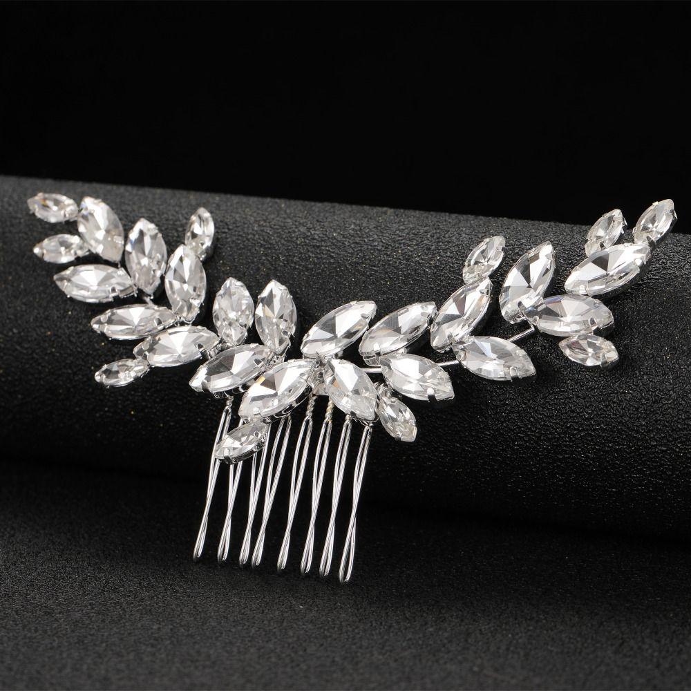 Ornaments Hair Jewelry Crystal Hair Combs Bridal Clips Flower Leaf Headbands Rhinestone Hair Comb