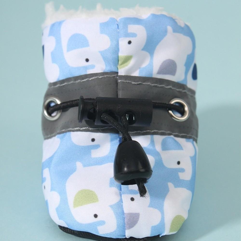 4Pcs Plush Winter Dog Shoes Warm Cats Puppy Socks Fashion Pet Snow Boots Cat