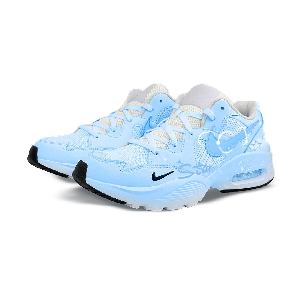 Nike Air Max Fusion Low top Running Shoes Men's White Blue CJ1670-102(Team1835-)