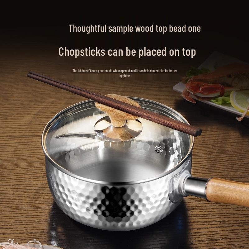 Ковш Юкихира из непокрытой нержавеющей стали – Кастрюля для детского питания и супа рамен