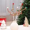 2pcs Red Green White Artificial Candy Cane Branches Lifelike Xmas Tree Garland Ornaments Xmas Decor