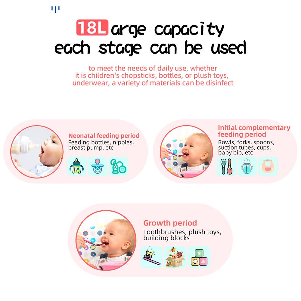 2-в-1 стерилизатор и сушилка для детских бутылочек УФ-стерилизатор для бутылочек 100 Вт Шкаф для дезинфекции с ЖК-дисплеем