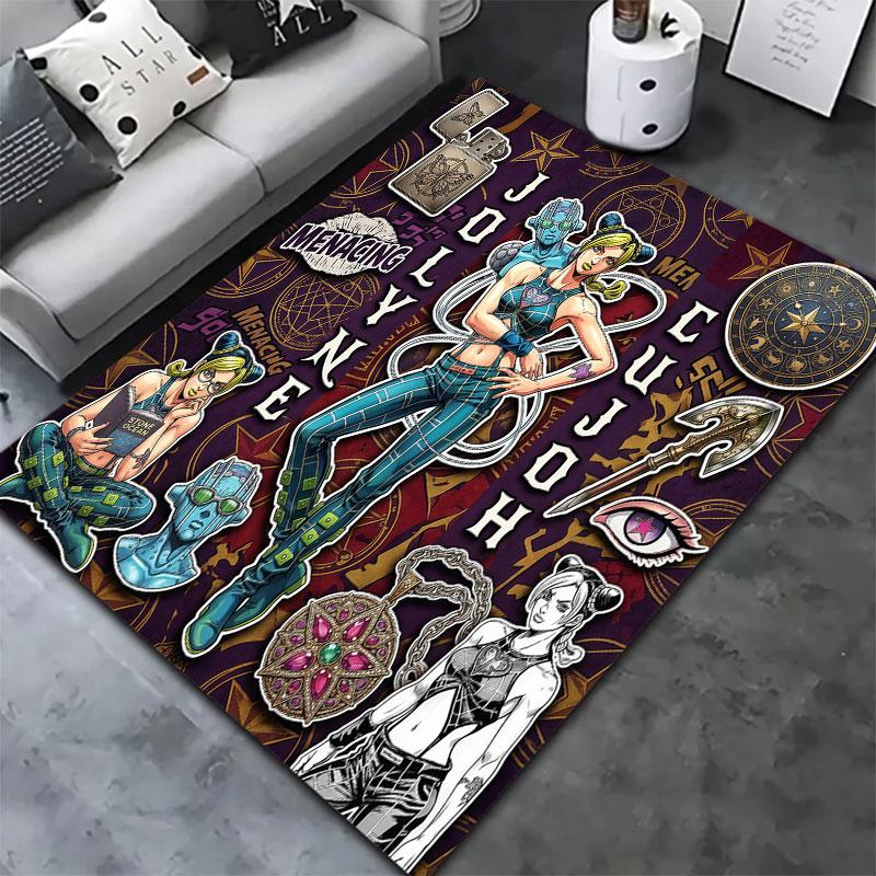 Ковер Jojo's Bizarre Adventure для гостиной, спальни, дома, украшение дивана, игровая коврик для детей, нескользящий напольный коврик