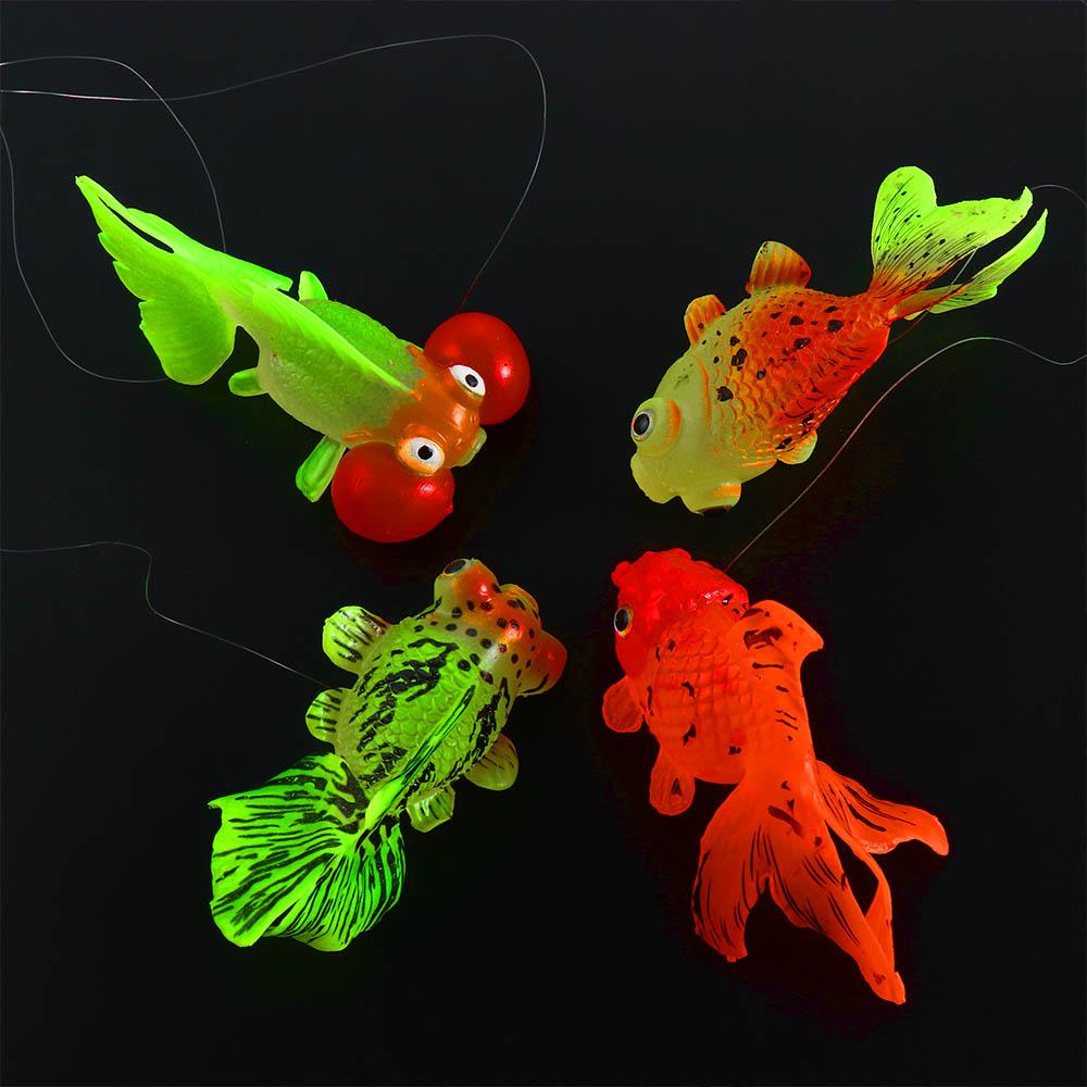 Аквариумная имитация рыбы силиконовая подводная большая искусственная рыба светящаяся аквариумная ландшафтная композиция