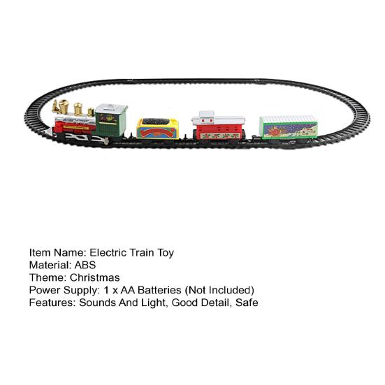 Рождественская электрическая движущаяся хорошая игрушка, световые звуки, детали поезда, красочные развлечения, детские рождественские игрушки, подарки, новинка