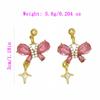 Новый модный дизайн, розовые серьги-джокеры с бабочкой и цирконием, женские