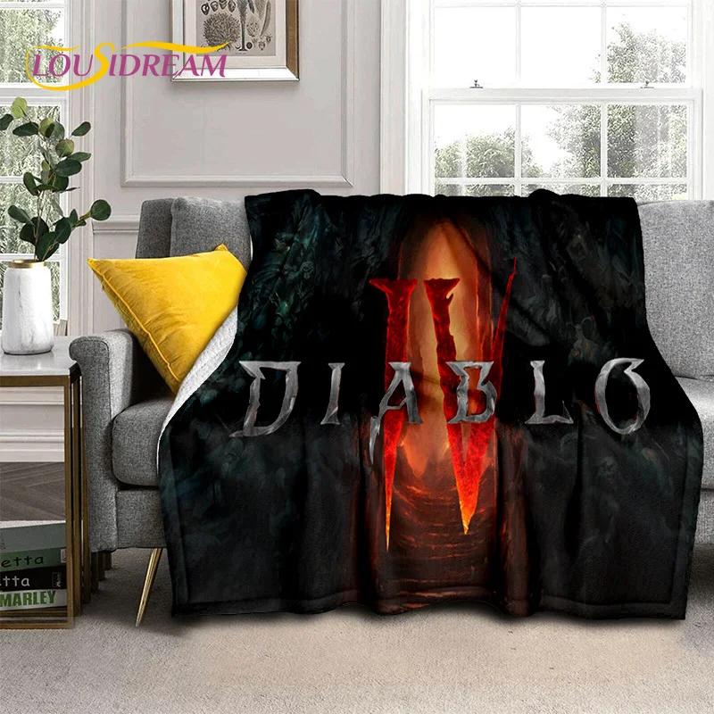 Diablo 3D Ретро Игрок Мягкие Одеяла, Теплое Пледовое Одеяло Удобное Одеяло для Пикника Кроватей Дивана Дома Спальни Подарок Ребенку