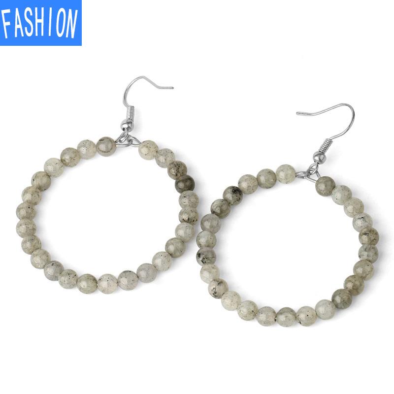 Маленькие круглые серьги из бисера с аметистом. Универсальные женские серьги.