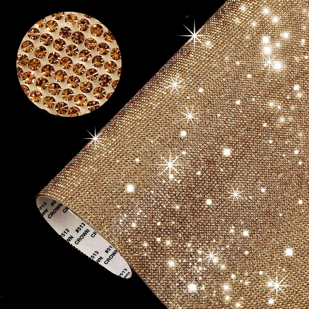 12x20/24x20cm Self-adhesive Rhinestone Crystal Glitter Stickers Sheet DIY Diamond Decoration Sticker Phone Car Trim Decor Decal
