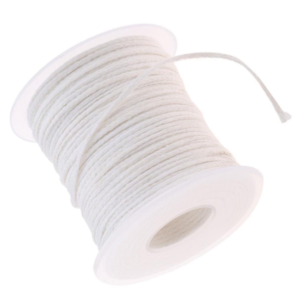 Проволока для свечного фитиля Белая 61м Диаметр 12.5мм Основание 2.6мм Хлопок Алюминиевый сплав Рулон свечного фитиля для DIY изготовления