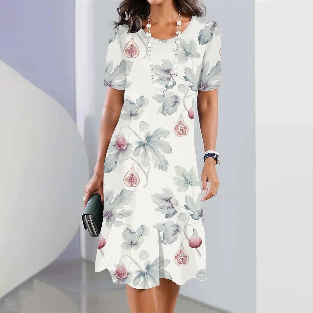Новые женские платья с ботаническим и цветочным принтом, элегантные длинные платья больших размеров, женская одежда, цельное платье