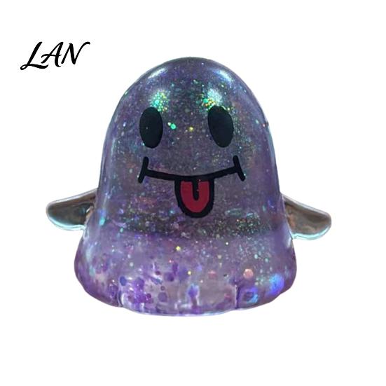Portable Stress Relievers Halloween Ghost Relief Toy, Soft Spooky Squeeze Sensory Toys Cartoon Party Favors for Adults and Kids Toy