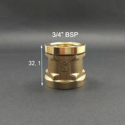1/8" 1/4" 3/8" 1/2" 3/4" 1" BSPP Female Brass Coulper Equal Reducer Pipe Fitting Connector Adapter Water Fuel Gas Oil