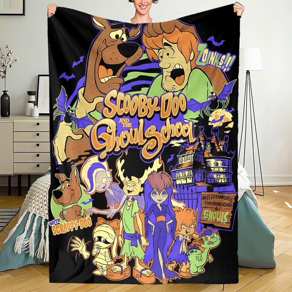 Scooby-Doo Theme Printed Blanket - Perfect for Couch, Bed, Travel & Outdoor Use | Machine Washable, Cozy & Durable.