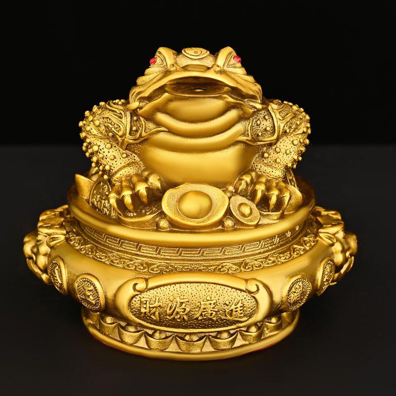 Привлечение богатства, чаша сокровищ Zhaocai, золотая жаба, украшения, все медные, денежная жаба Yuanbao, украшение для домашнего офиса и рабочего стола