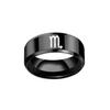 12 Zodiac Ring Aries Taurus Gemini Cancer Virgo Libra Scorpius Sagittarius Capricornus Wedding Stainless Steel Rings Jewelry
