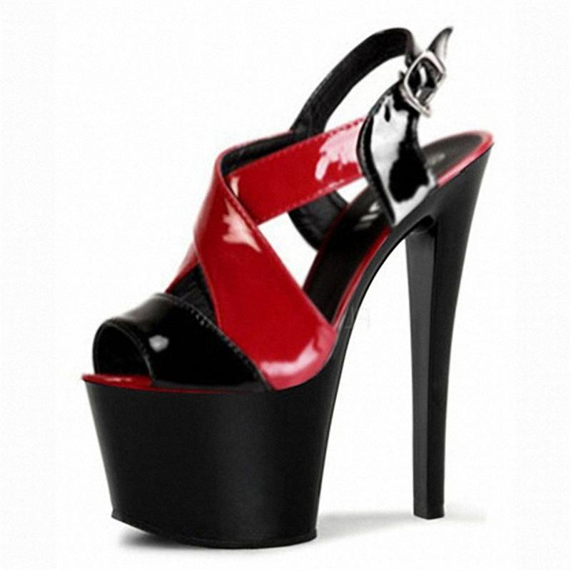 17 см ненавидят высокие каблуки женские водонепроницаемые туфли на шпильках хрустальные модные сандалии