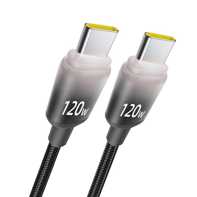 Быстрое зарядное устройство 120 Вт, двойной Type-C, для Apple 15/16, Huawei, Vivo, Oppo - Идеально для автомобильных зарядных устройств