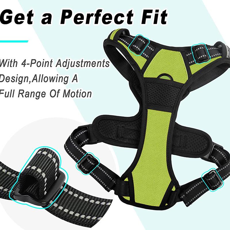 Нагрудный ремень для домашних животных, большой жилет для собак, дышащая светоотражающая шлейка для собак, взрывозащищенный с поводком