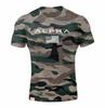Gym Short Slim Muscle Quick Drying [SHANLIANG] T-shirt, Stretch, Sleeve, Fit, Fitness, Training, Training, Sports, Stylish, Men's, (L, Camouflage)