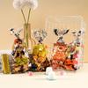 50pcs Trick or Treat Halloween Candy Bags Transparent Cellophane Pack Gift Bags  Kids Party Favors