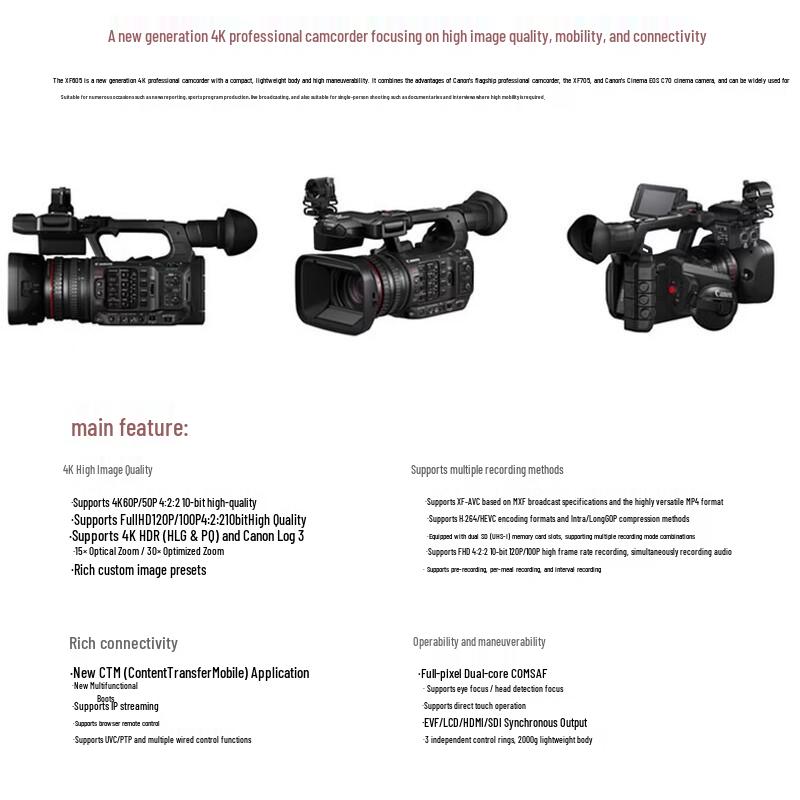 Canon XA60 4K UHD Профессиональная ручная видеокамера (Китайская версия)