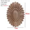 Vintage Unpainted Wood Carved Decal Corner Applique Frame For Home Furniture Wall Cabinet Door Decorative Wooden Miniature Craft