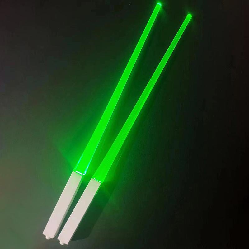 1 Pcs Led Lightsaber Luminous Chopsticks Detachable Washable Reusable Free Tableware For Kitchen Dinner