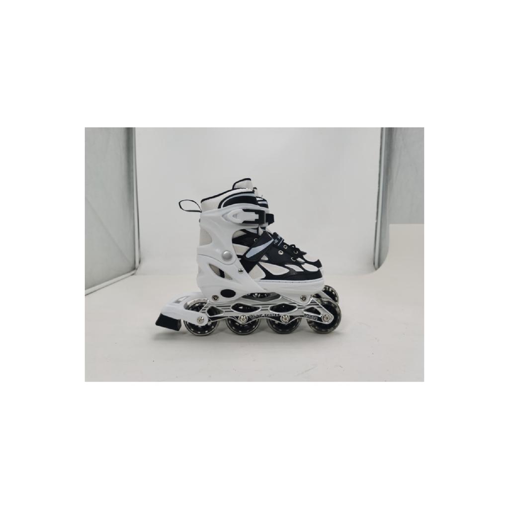 Фиолетовый двухрядный алюминиевый корпус с подсветкой, силиконовое колесо, регулируемая сумка для занятий катанием на коньках, подарок