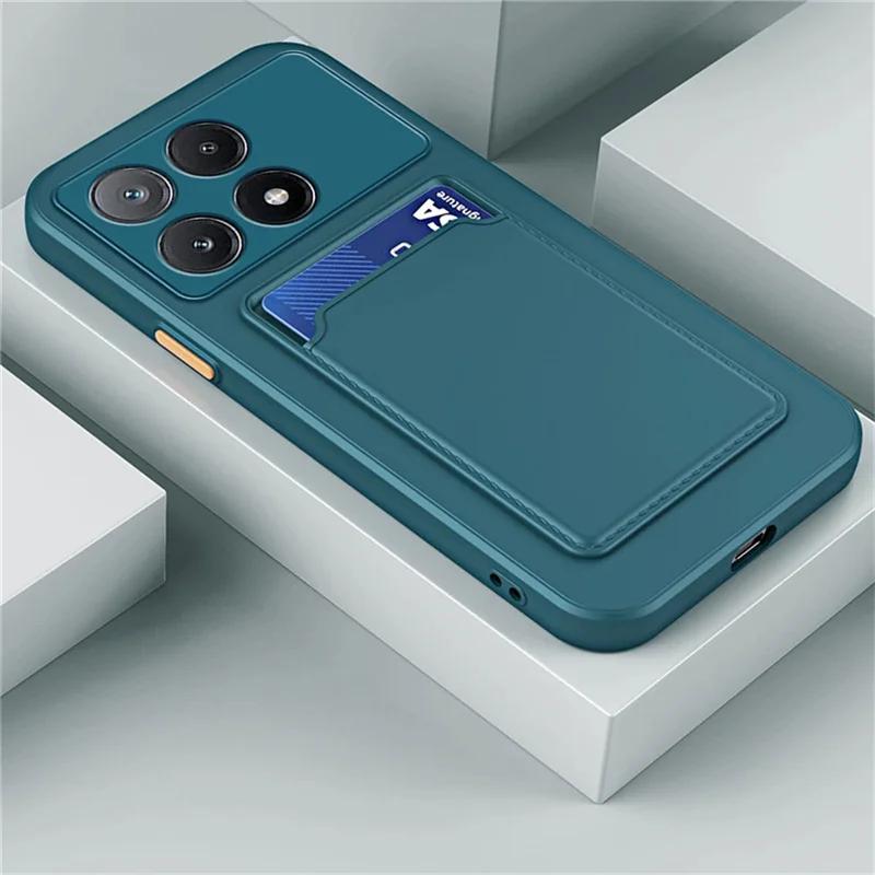 For Xiaomi Poco X7 Silicone card slot phone case X 7 X6 X5 X4 X3 Pro 5G NFC GT soft wallet holder little F6 M6 M4 pro back cover