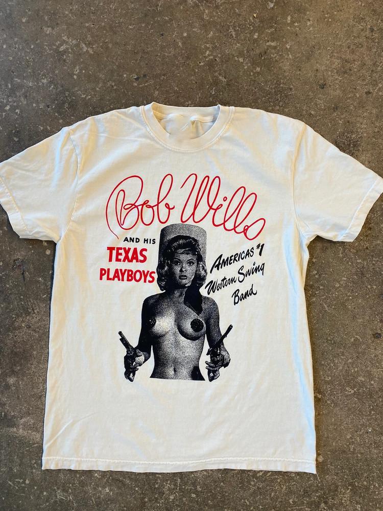 Футболка с изображением Боба Уиллса и The Texas Playboys для мужчин и женщин, хлопок, UU452, унисекс