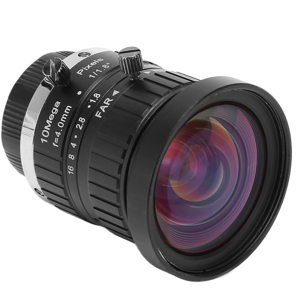 C Mount Lens 4mm Focal Length 10MP Low Distortion Manual Aperture for Industrial Camera
