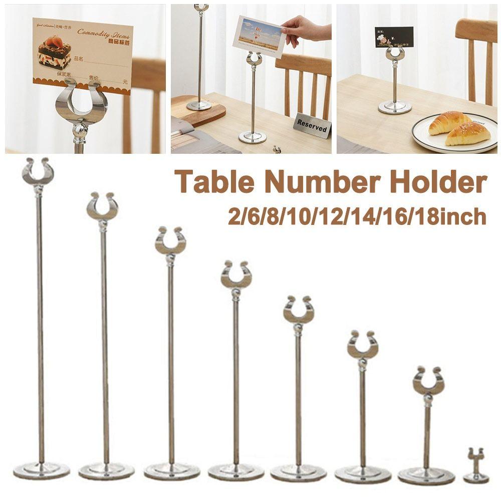 Stainless Steel Name Card Holder Stable Base Menu Standing Table Number Holder Table Accessories
