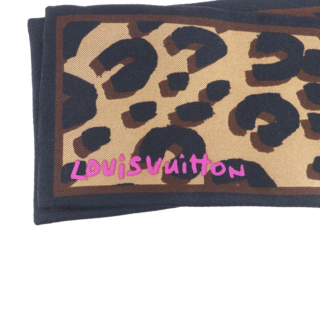 Отличный Шарф-Повязка LOUIS VUITTON Fleur Мех Лисы Леопардовый Пелерина Лиса Коричневая FOX 403474 Б/у