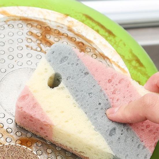 5/10 шт. Губка для мытья посуды Эффективная очистка Многофункциональная Не царапающая Губка для чистки столешниц