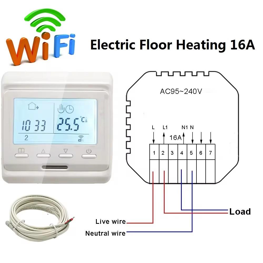 1PC Temperature Controller MINCO HEAT Programmable Tuya Smart WiFi Thermostat for Electric Floor/Water/Gas Boiler
