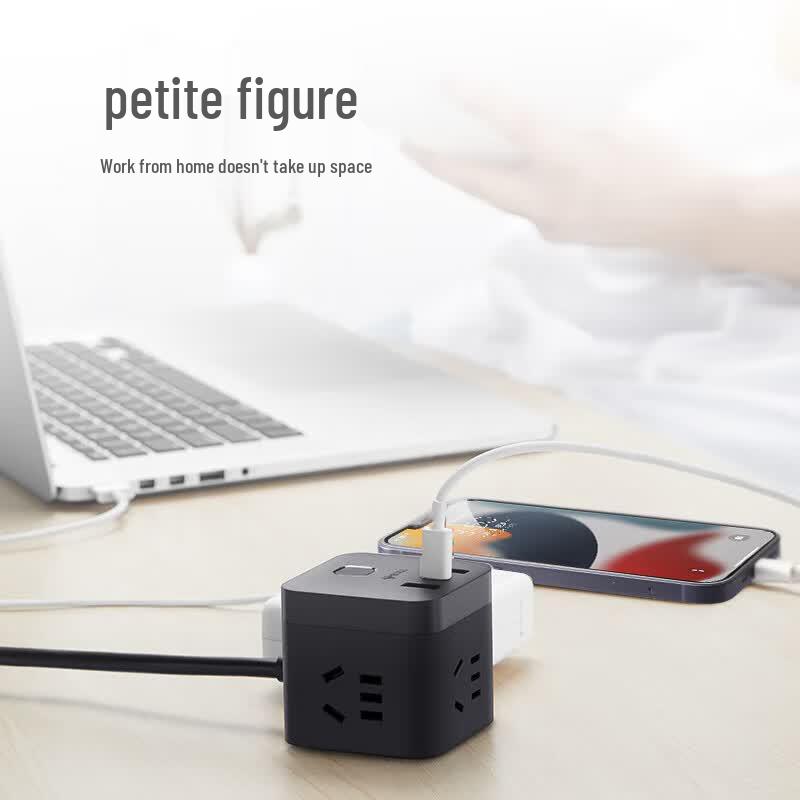 BULL Удлинитель с 30-ваттным PD быстрой зарядкой, портами USB-C и USB-A, китайская вилка (адаптер в комплекте)
